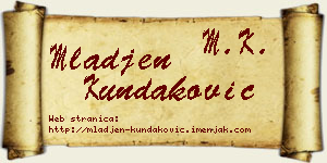 Mlađen Kundaković vizit kartica